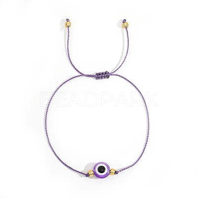 Bohemian Style Resin Evil Eye Bead Braided Bracelets BR6167-7-1