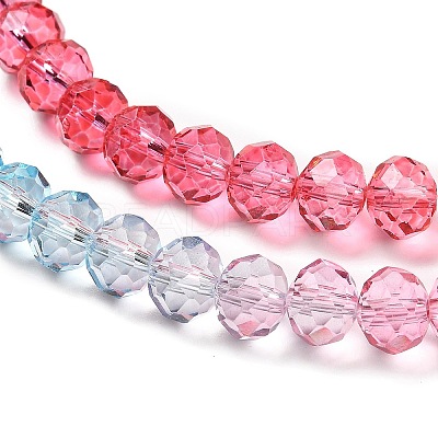Transparent Painted Glass Beads Strands DGLA-A034-T8mm-A11-1