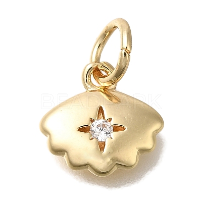 Brass Micro Pave Cubic Zirconia Pendants KK-Q001-13G-02-1