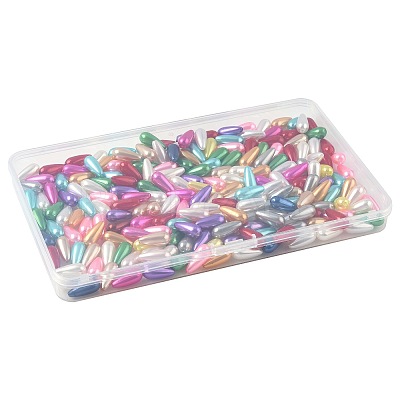 172Pcs 102G ABS Plastic Imitation Pearl Teardrop Beads MACR-FS0002-24-1