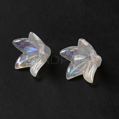 Transparent Acrylic Bead Caps X-OACR-H016-03-1