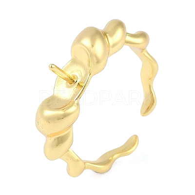 Brass Cuff Finger Ring Settings KK-L219-15C-G-1