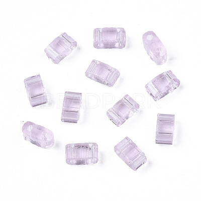 2-Hole Transparent Glass Seed Beads SEED-N004-002-C01-1