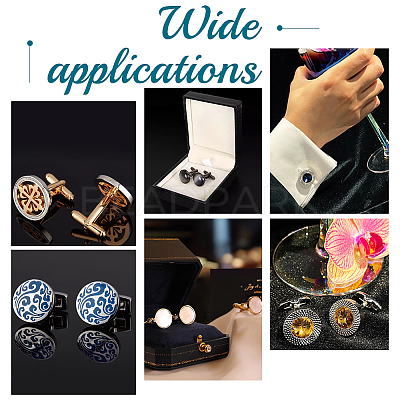 Blank Dome Cufflinks Making Kit DIY-UN0005-25-1