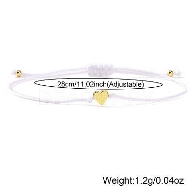 Valentine's Adjustable Braided Polyester Cord Bracelets GM2838-7-1