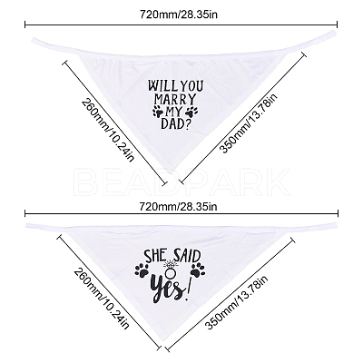 2Pcs 2 Style Cloth Pet Handkerchi AJEW-GF0003-42-1