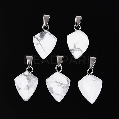 Natural Howlite Pendants G-N349-18P-07-1
