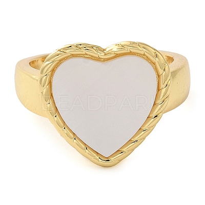 Shell Finger Ring for Women RJEW-Z060-01G-01-1