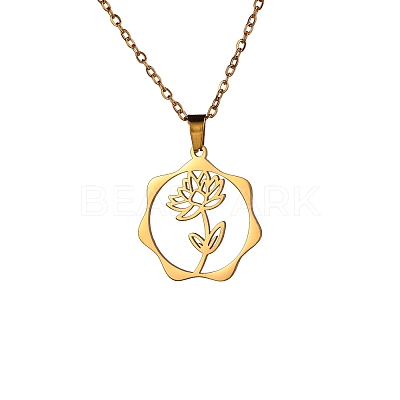 304 Stainless Steel Pendant Necklace PW-WG26640-08-1