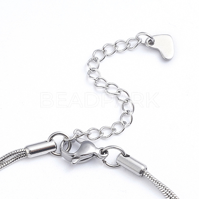 304 Stainless Steel 2-strand Round Snake Chain Bracelets BJEW-L673-014-GP-1