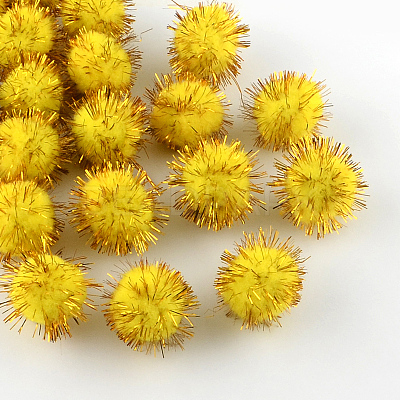 Handmade DIY Doll Craft Pom Pom Yarn Pom Pom Balls AJEW-R046-1.0cm-M-1