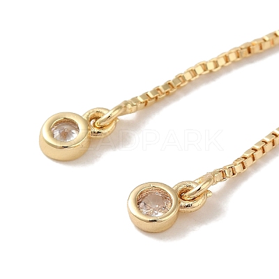 Rack Plating Adjustable Brass Box Chain Slider Bracelet Making KK-M285-03KCG-1
