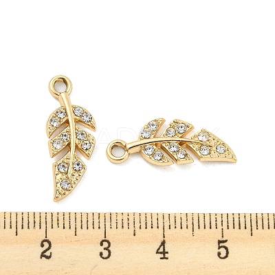 UV Plating Alloy Rhinestone Pendants PALLOY-D026-12G-1