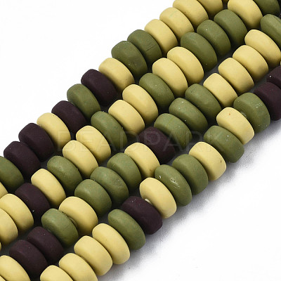 Handmade Polymer Clay Beads Strands CLAY-N008-008W-1