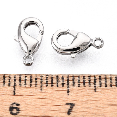 Brass Lobster Claw Clasps KK-YW0004-01A-P-1