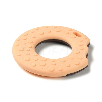 Donut Food Grade Eco-Friendly Silicone Focal Beads SIL-Q023-01B-1