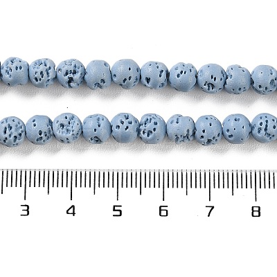 Synthetic Lava Rock Dyed Beads Strands G-H311-08A-06-1