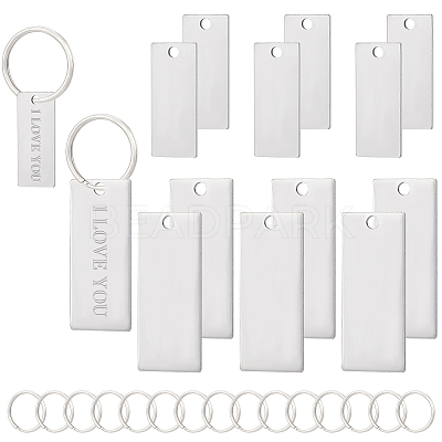 DIY Stamping Blank Tag Keychain Making Kit DIY-BC0009-42-1
