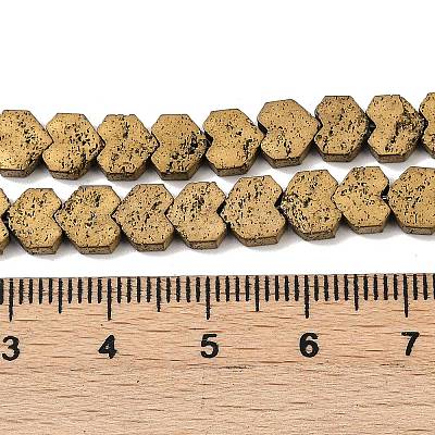 Electroplated Natural Lava Rock Beads Strands G-K388-04B-09-1