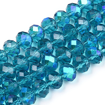 Electroplate Glass Beads Strands EGLA-A034-T1mm-L25-1