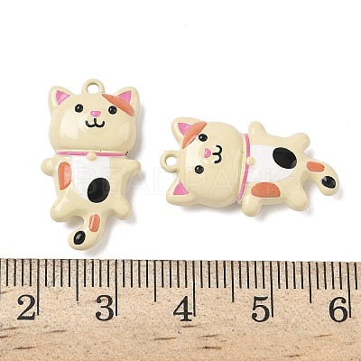 Baking Paint Alloy Pendants FIND-D002-02C-1