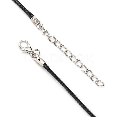 Waxed Cord Necklace Making with Iron Findings NJEW-R229-2.0mm-1