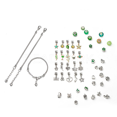 DIY Alloy European Bracelets Making Kits DIY-I108-01D-1