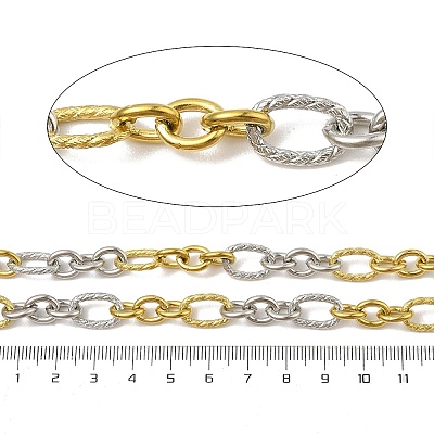 Ion Plating(IP) 304 Stainless Steel Two-Tone Link Chains CHS-M006-08PG-1