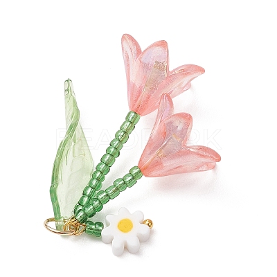 Glass Seed Beaded Pendants PALLOY-MZ01240-03-1
