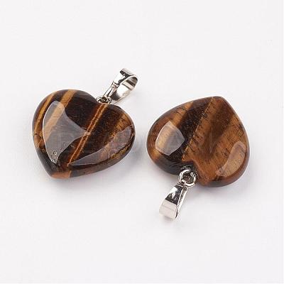 Natural Tiger Eye Pendants G-G956-B01-FF-1