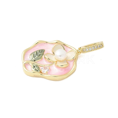 Brass Enamel Pendants KK-F886-03G-04-1