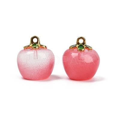 Transparent Glass Apple Pendants X1-DGLA-E004-16D-1