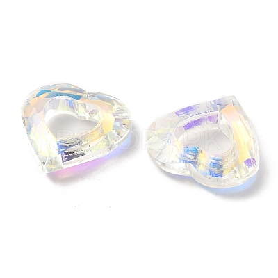Electroplated Glass Pendants EGLA-O008-01E-1