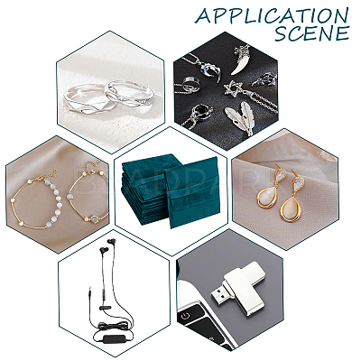 Velvet Jewelry Flap Pouches X-ABAG-WH0038-43D-1
