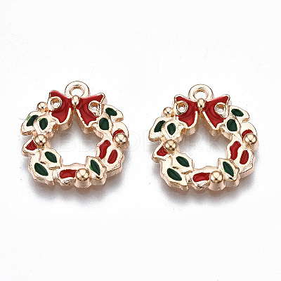 Alloy Enamel Pendants X-ENAM-Q442-033-RS-1