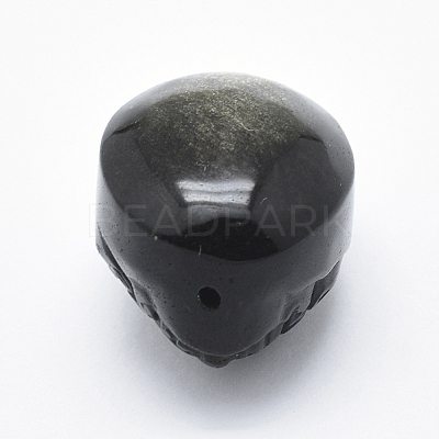 Natural Golden Sheen Obsidian Beads G-P360-02-1