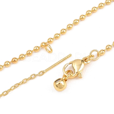 2MM Brass Ball Chain Bracelet Making KK-D238-01G-1