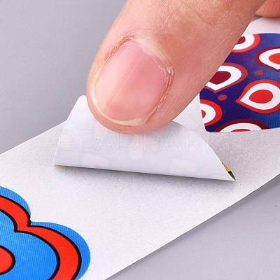 Heart Shaped Stickers Roll DIY-K027-A07-1