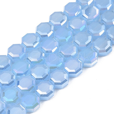Electroplate Glass Beads Strands EGLA-N002-27-E02-1