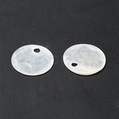 Natural Capiz Shell Charms X-BSHE-G029-15-1