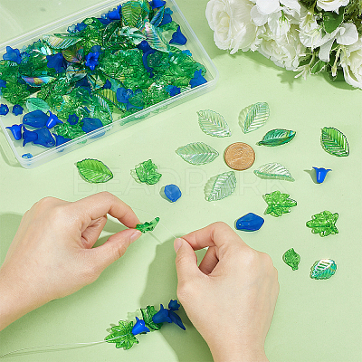 DIY Leaf Flower Making Findings Kits DIY-GA0009-61-1