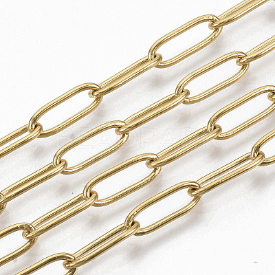 PVD Vacuum Plating 304 Stainless Steel Paperclip Chains X-CHS-S006-JN957-2-01-1