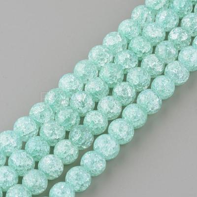 Synthetic Crackle Quartz Beads Strands GLAA-S134-6mm-11-1