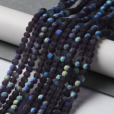 Transparent Glass Beads Strands X-EGLA-A044-T8mm-MB15-1