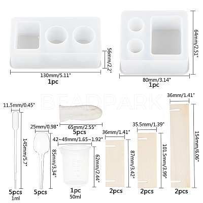 DIY Toothbrush Holder Silicone Molds Kits DIY-OC0003-32-1