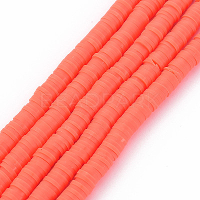 Handmade Polymer Clay Bead Strands CLAY-T002-6mm-44-1