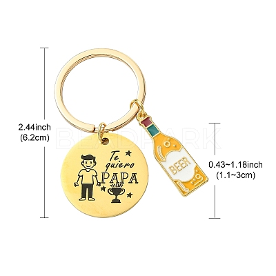 Alloy & 201 Stainless Steel Keychain KEYC-YW00102-01-1