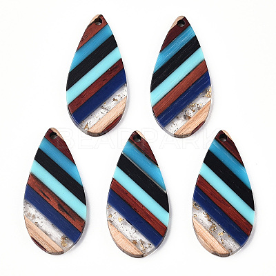 Resin & Walnut Wood Pendants RESI-N039-13-1