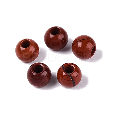 Natural Red Jasper European Beads G-Q607-02G-1