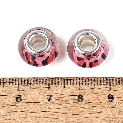 Opaque Resin European Beads RESI-N044-03S-1